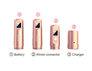 Battery wired connector charger