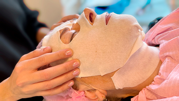 Face mask after mesotherapy treatment